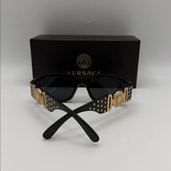Versace Medusa Biggie Studded Sunglasses - Picture 9 of 15